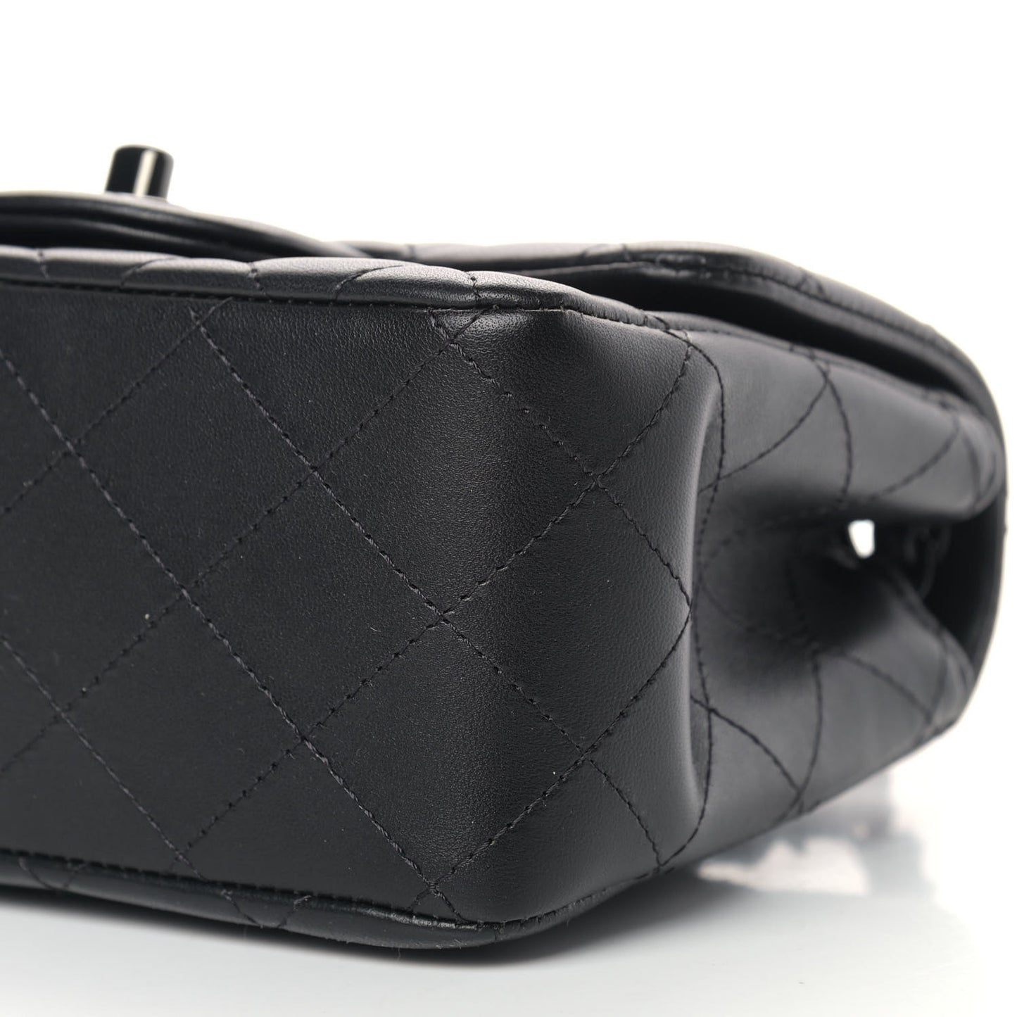 Lambskin Quilted Mini Square Flap So Black