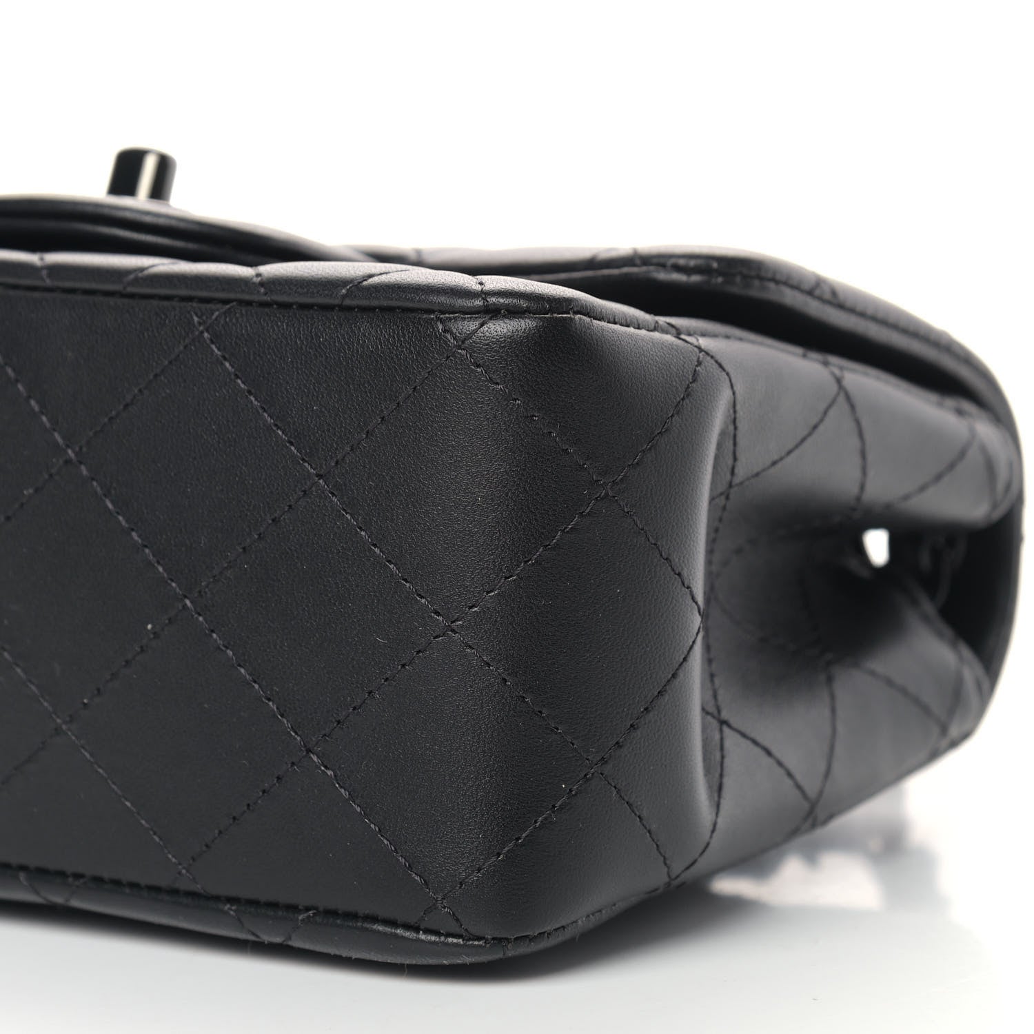 Chanel Lambskin Quilted Mini Square Flap So Black 9 of 10