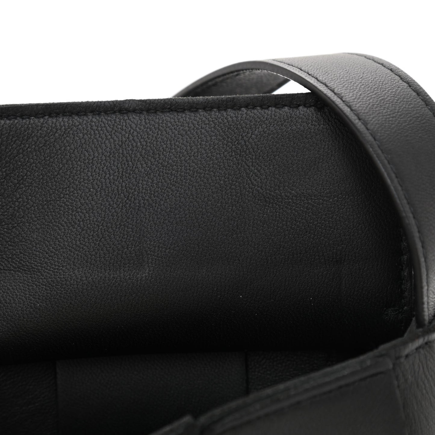 Lambskin Maxi Intrecciato Extra Mini Cassette Crossbody Bag Black