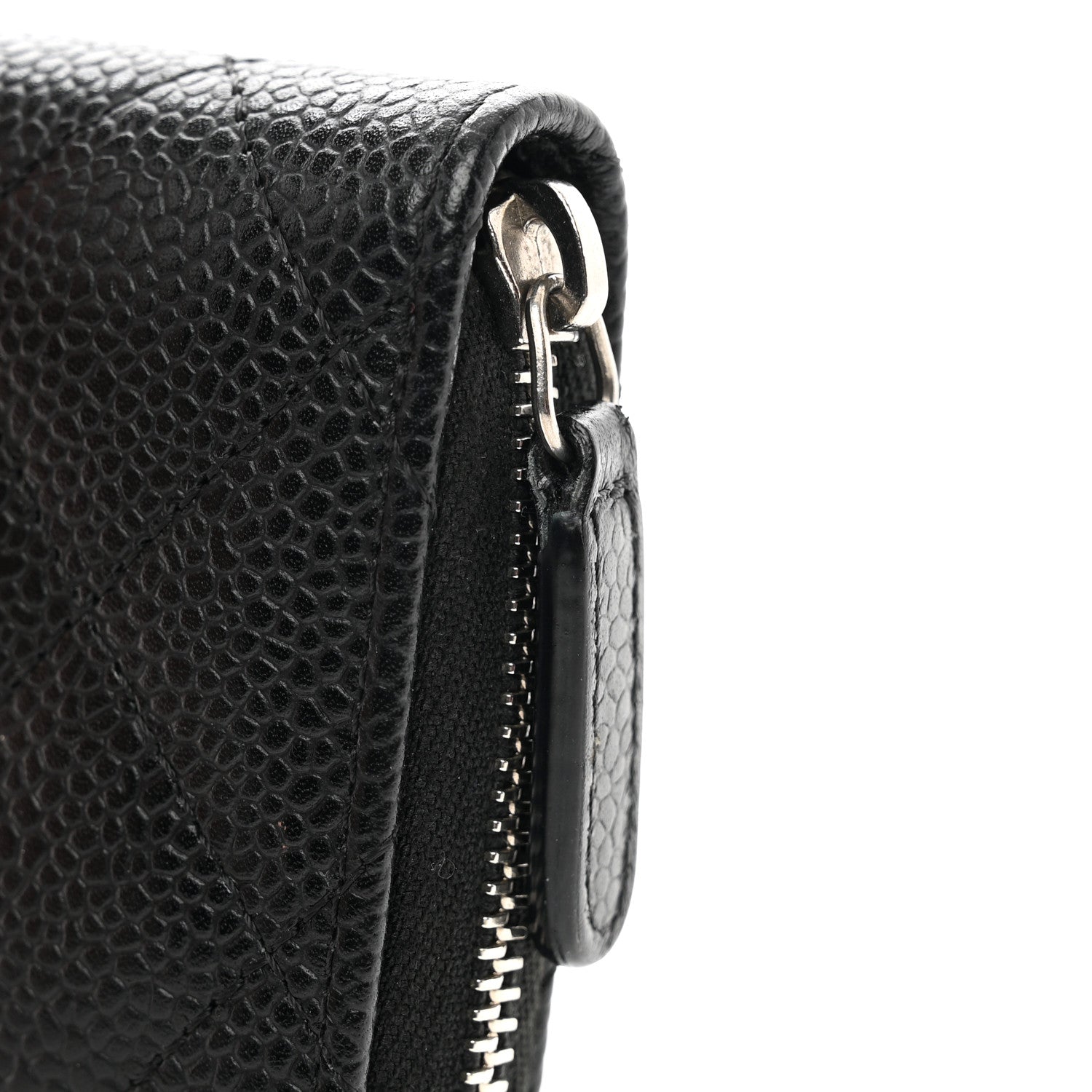 Chanel Caviar Quilted Zip Coin Purse Black 8 of 10