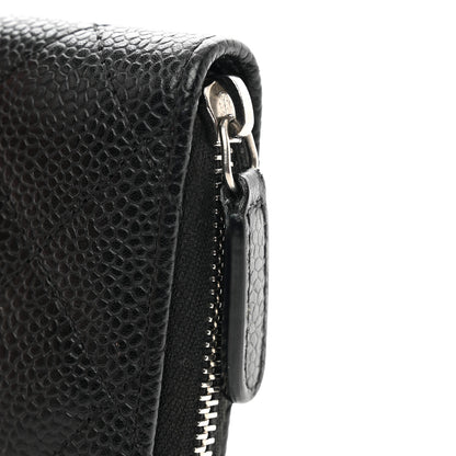 Chanel Caviar Quilted Zip Coin Purse Black 8 of 10