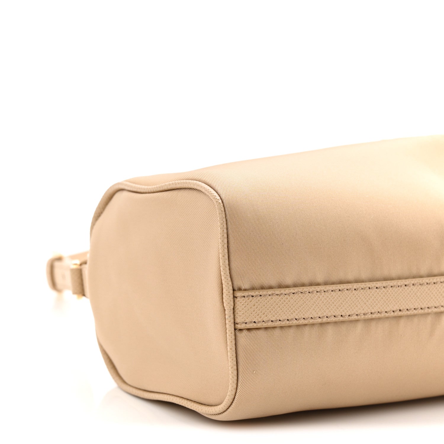 Prada Re-Nylon Triangle Pouch Shoulder Bag Camel Brown 9 of 10