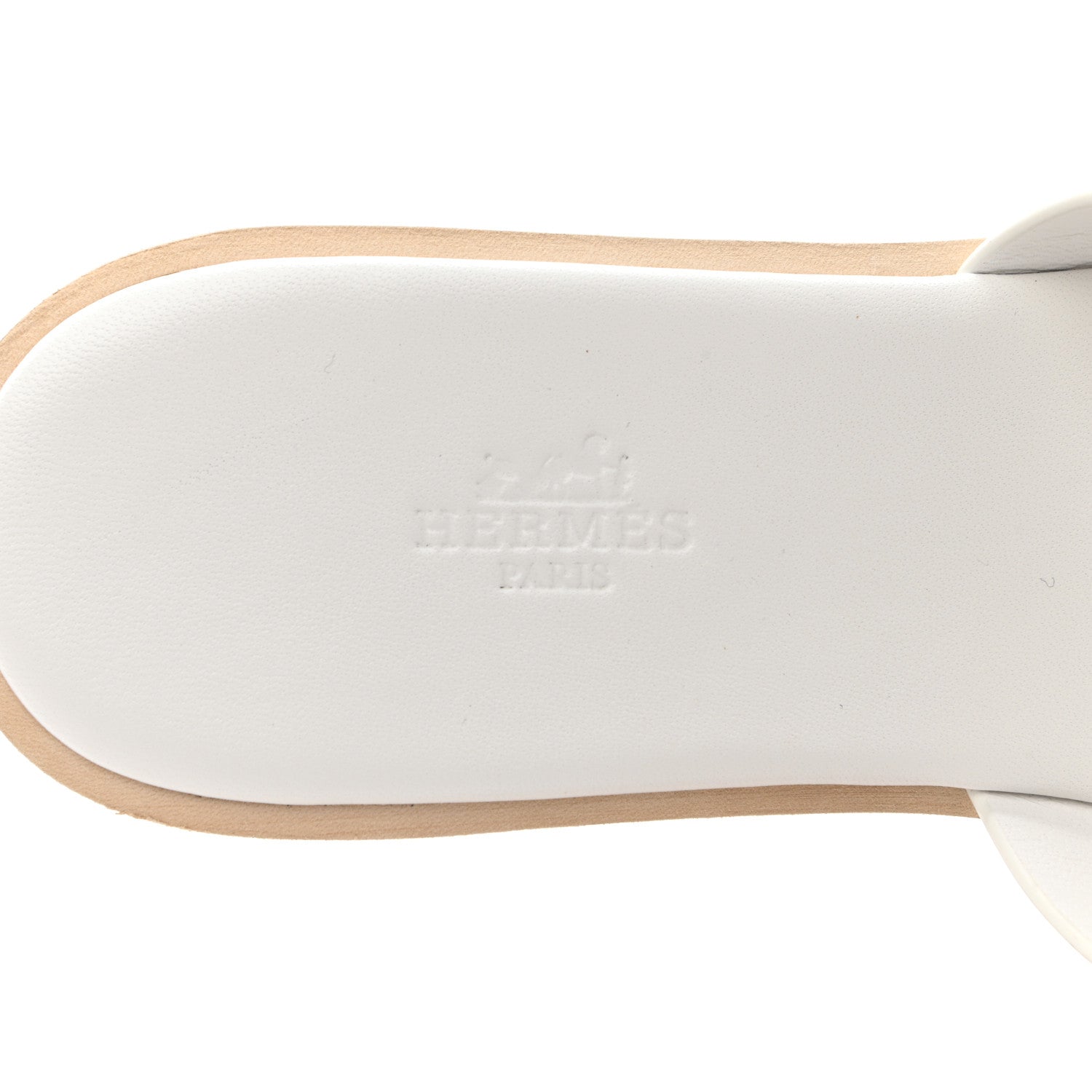 Hermes Calfskin Cork Eze 30 Sandals 39 White 6 of 9