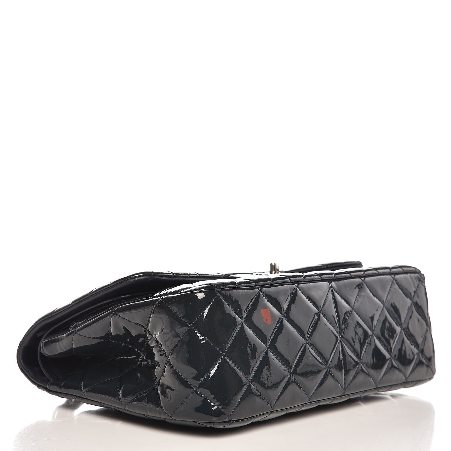 Chanel Patent Quilted Jumbo Double Flap Navy 5 of 11