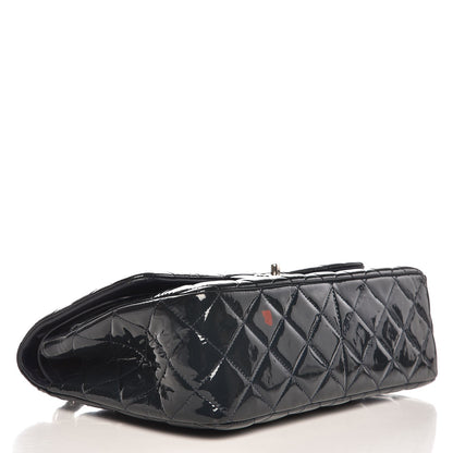 Chanel Patent Quilted Jumbo Double Flap Navy 5 of 11