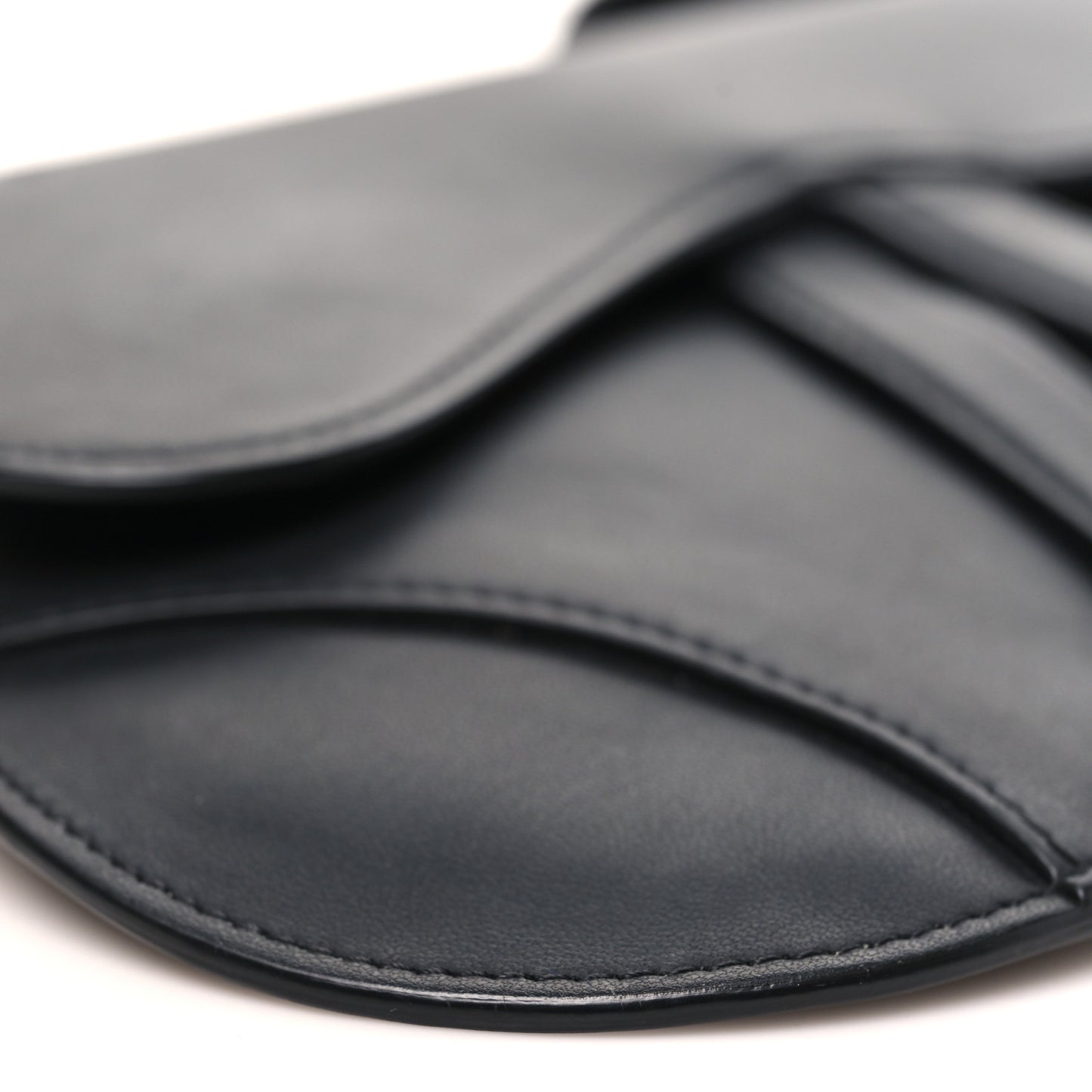 Ultra Matte Calfskin Saddle Belt Bag Black