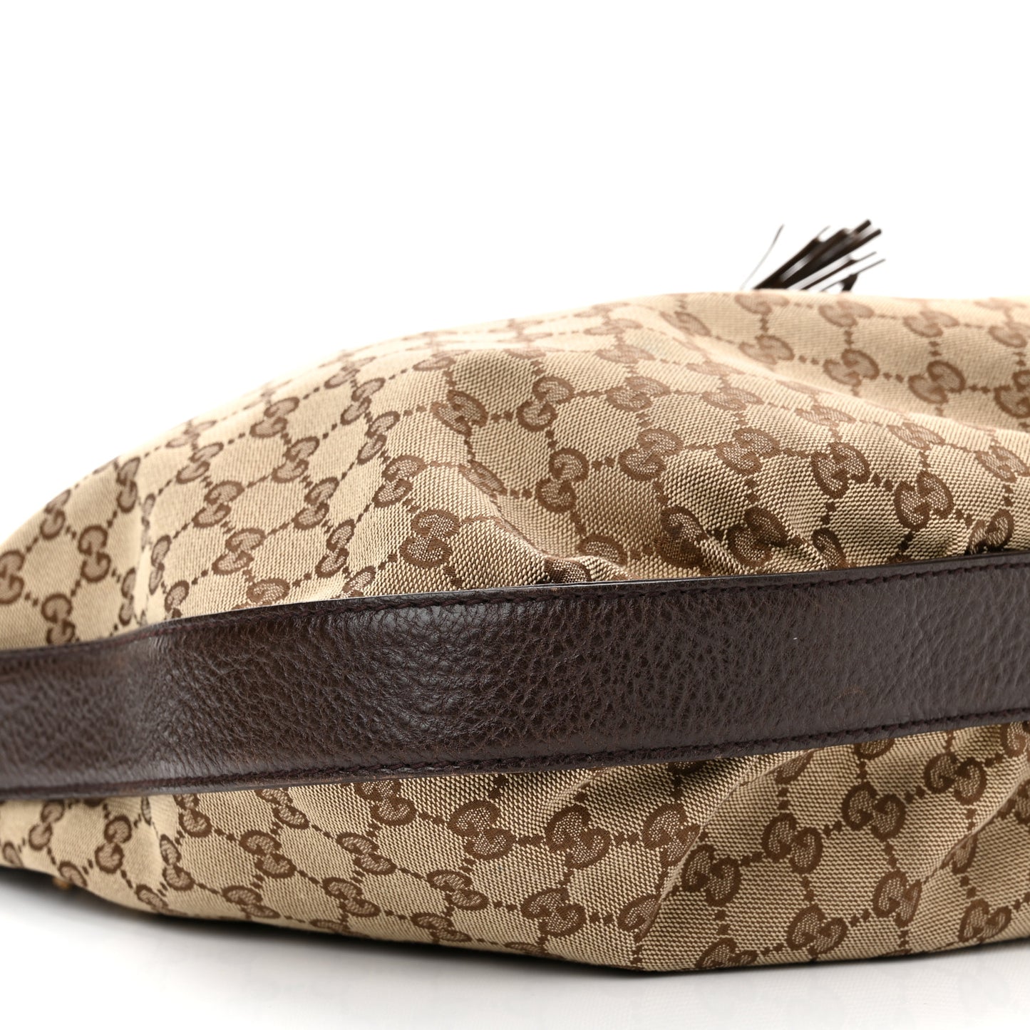 Monogram Medium Interlocking Icon Shoulder Bag Dark Brown