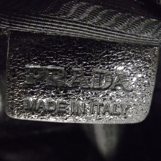 Prada Cervo Lux Chain Shoulder Bag Black 8 of 9