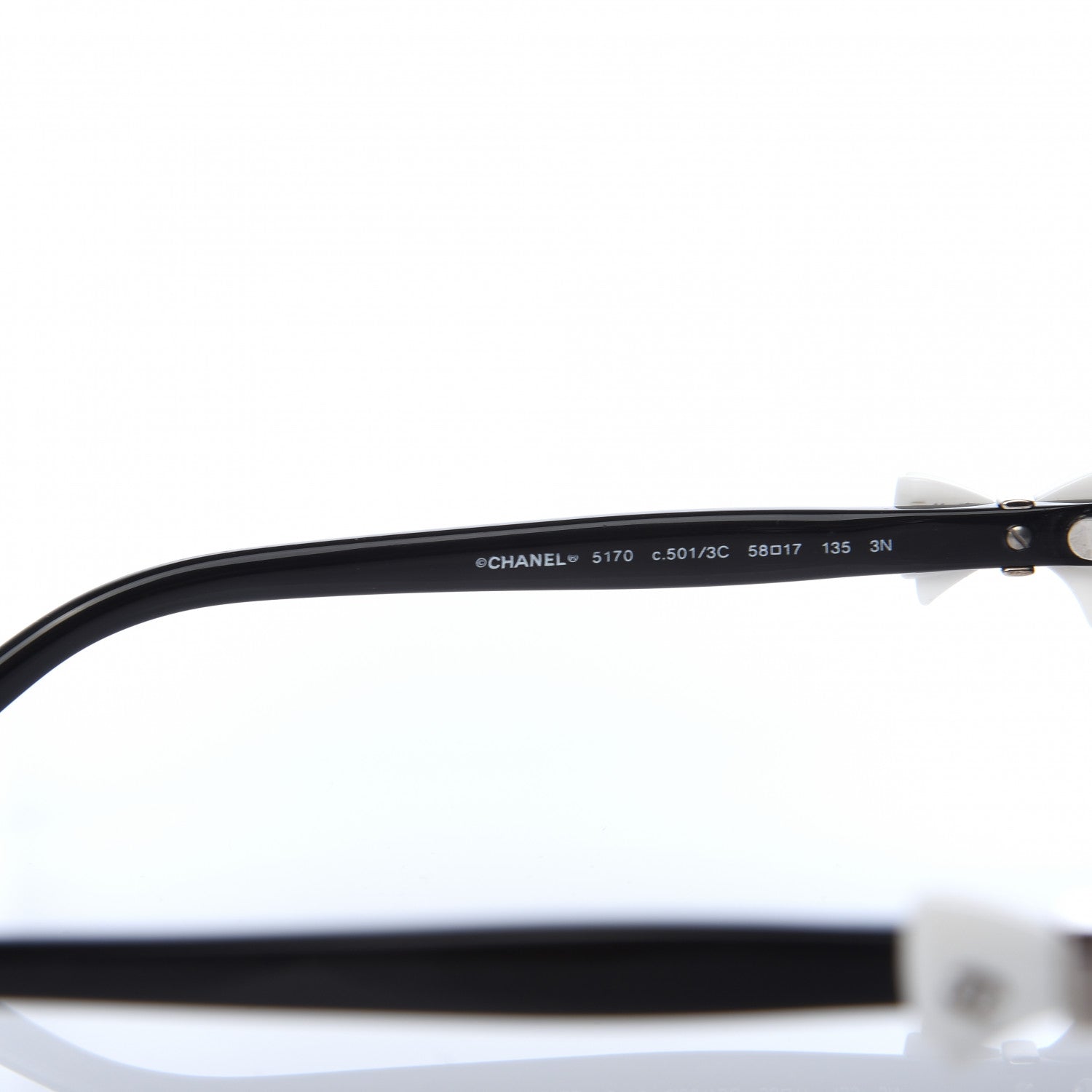 Chanel CC Bow Sunglasses 5170 Black 5 of 7