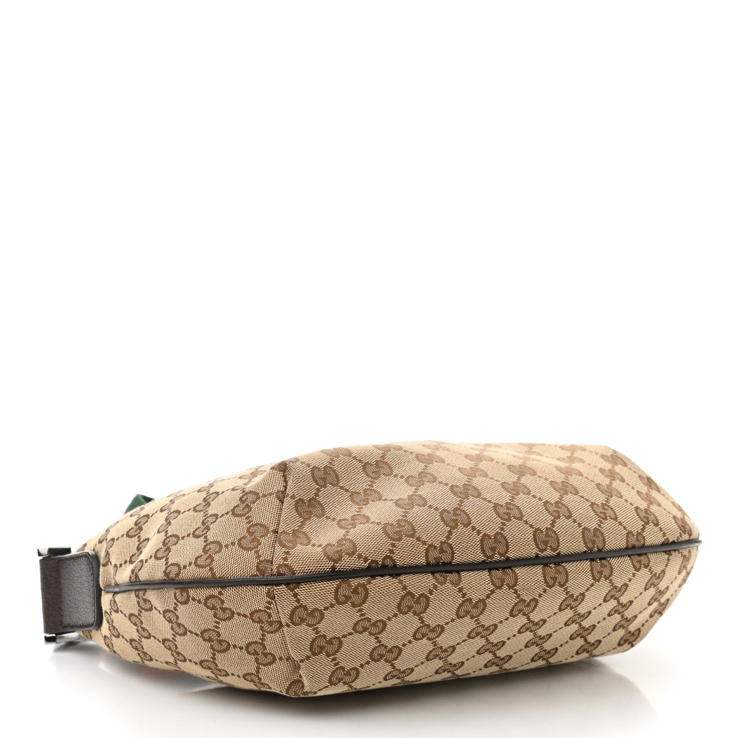 Monogram Web Medium Half Moon Hobo Dark Brown