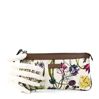 Gucci Canvas Flora Infinity Wristlet White 2 of 10