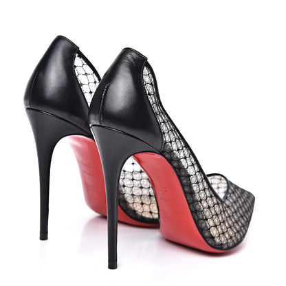 Christian Louboutin Nappa Bas Resille Follies Lace 100 Pumps 38.5 Black 4 of 9