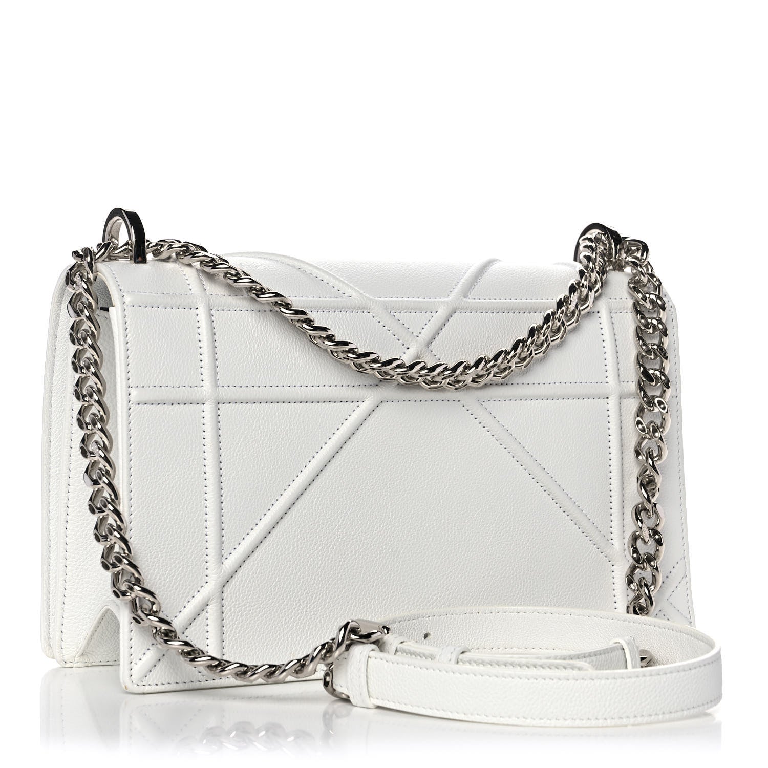 Christian Dior Calfskin Medium Diorama Flap Bag Off White 2 of 12