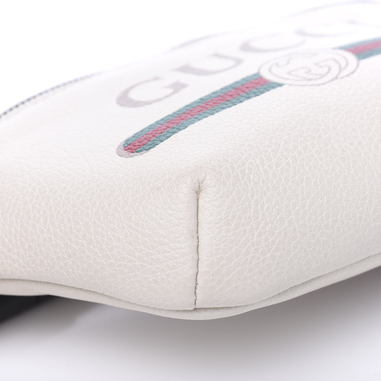 Gucci Grained Calfskin Small Logo Belt Bag White 7 of 9