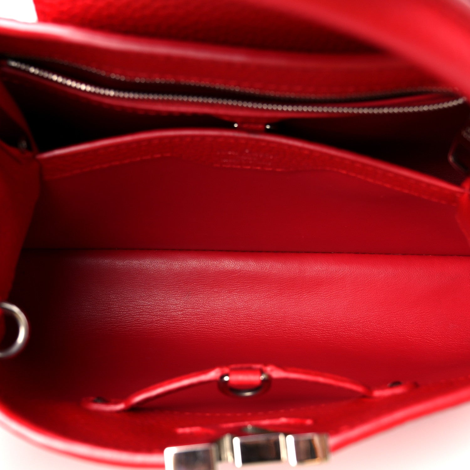 Louis Vuitton Taurillon Capucines BB Scarlet Red 5 of 9