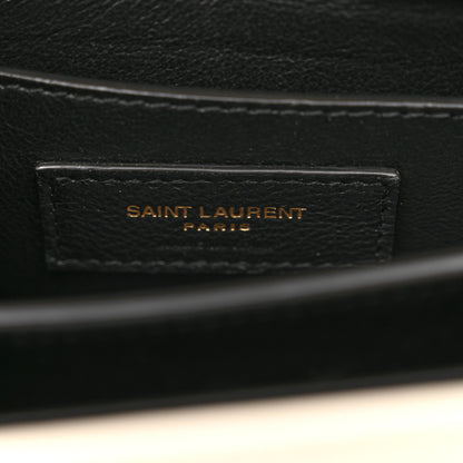 Saint Laurent Grain de Poudre Mini Classic Monogram Cassandra Top Handle Vintage White 7 of 11
