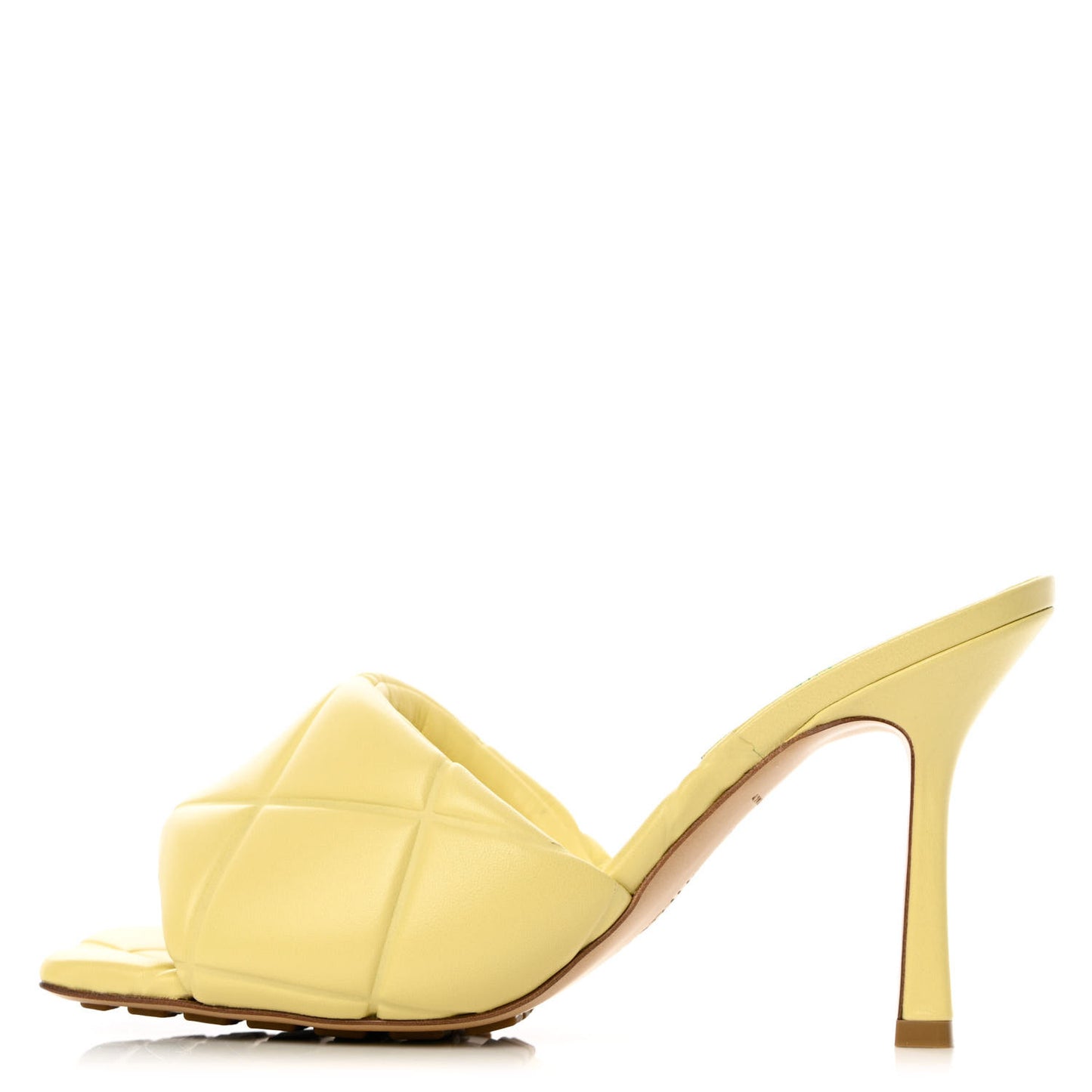 Nappa Quilted Rubber Lido Mule Sandals 39 Moon Beam