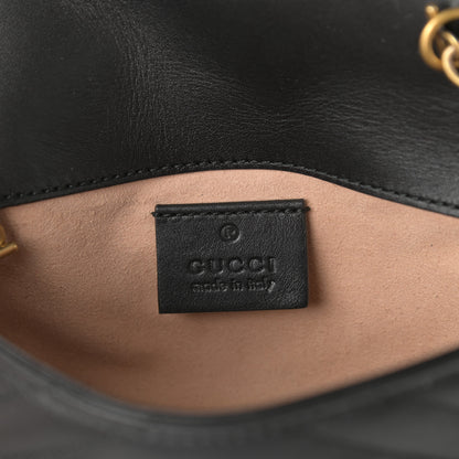Gucci Calfskin Matelasse Super Mini GG Marmont Shoulder Bag Black 6 of 8