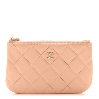 Chanel Caviar Quilted Small Cosmetic Case Beige 1 of 8