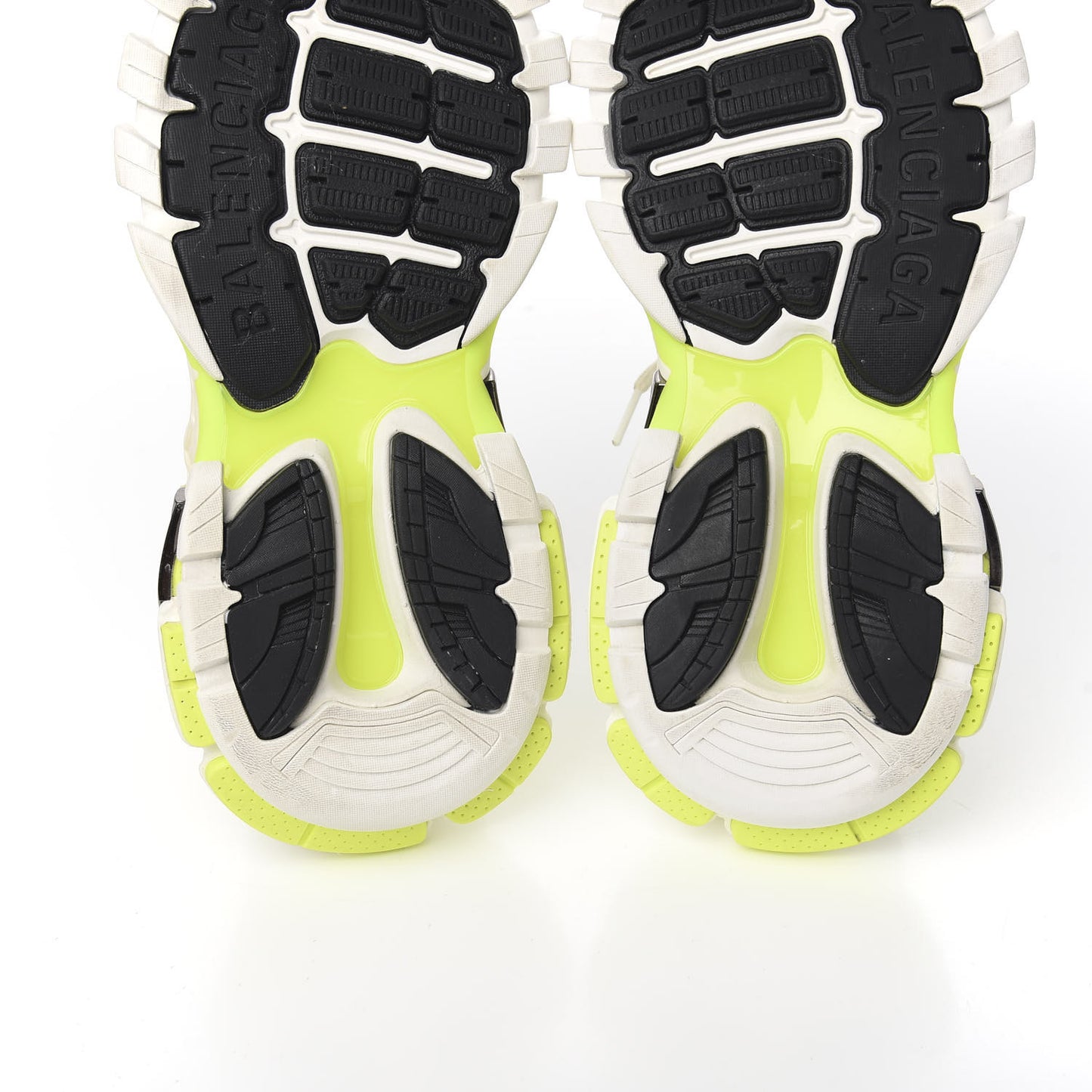 Rubber Mesh Bi-Color Womens Track.2 Open Sneakers 37 White Fluo Yellow