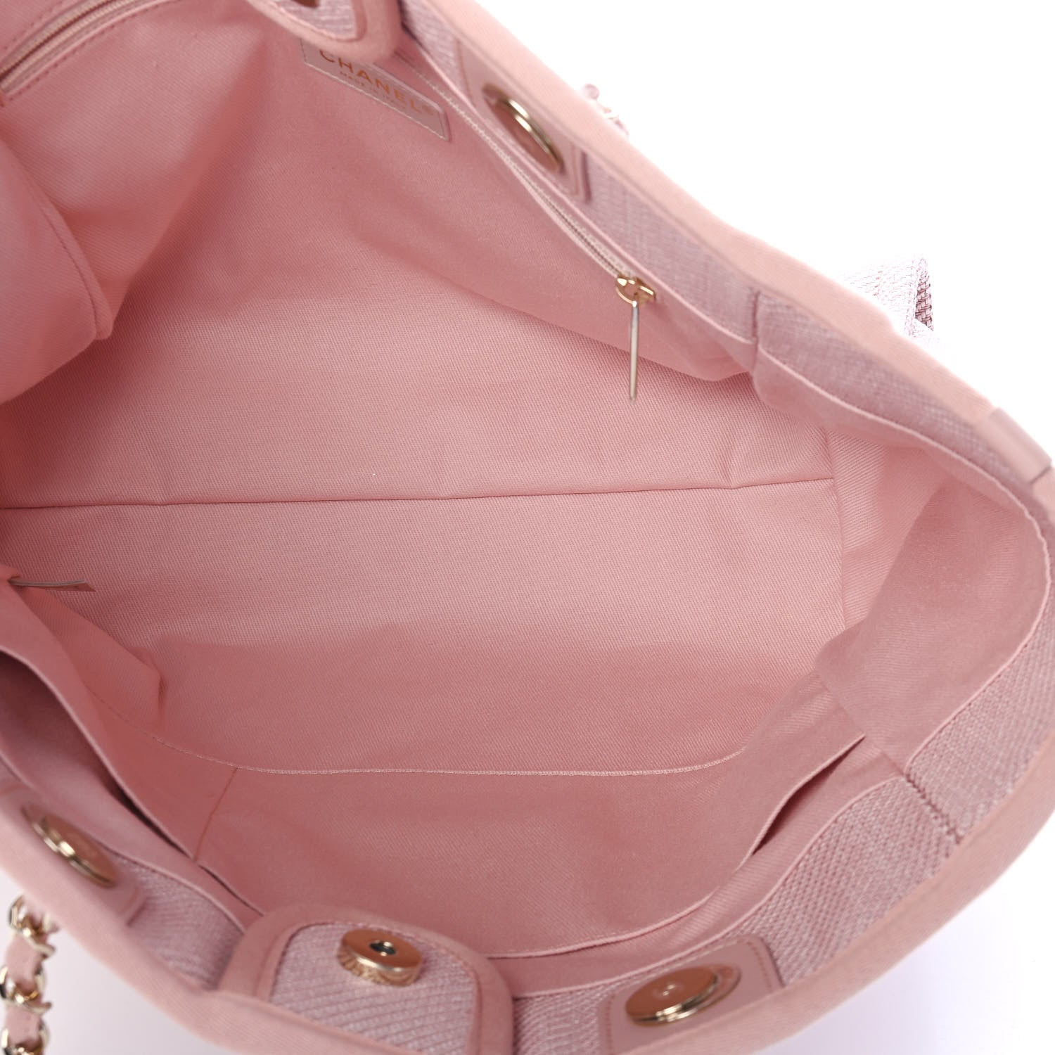 Chanel Mixed Fibers Calfskin Small Deauville Tote Rose Pink 5 of 9