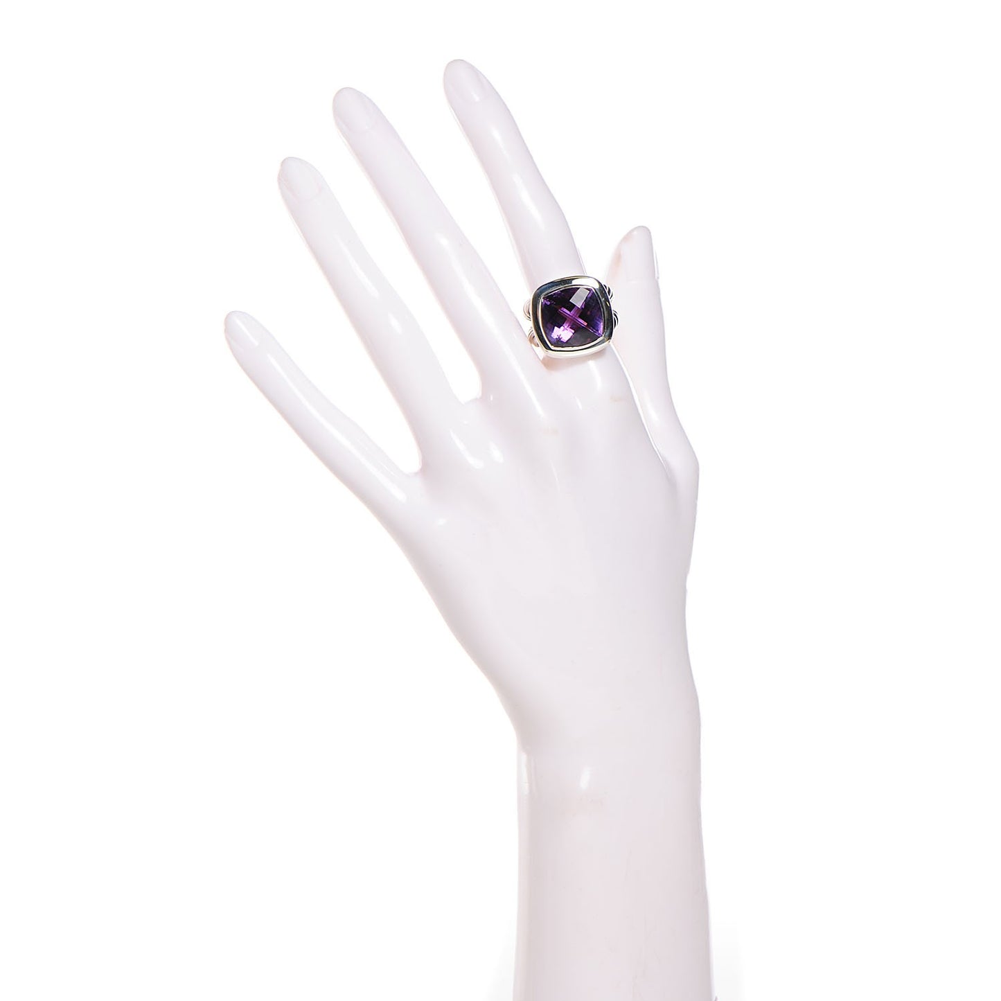 Sterling Silver Amethyst 14mm Albion Ring 52 6