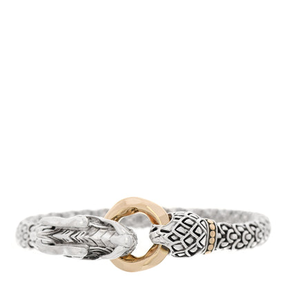 John Hardy Sterling Silver 18K Yellow Gold 6mm Naga Dragon Bracelet 1 of 4