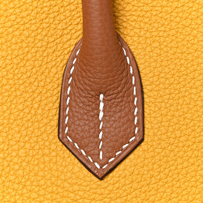 Hermes Togo Bi Color Horseshoe Birkin 35 Jaune Ambre Gold 10 of 34