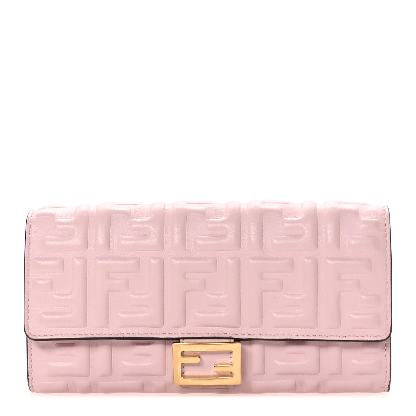 Nappa Matisse FF Embossed Continental Wallet Rosa Confetto