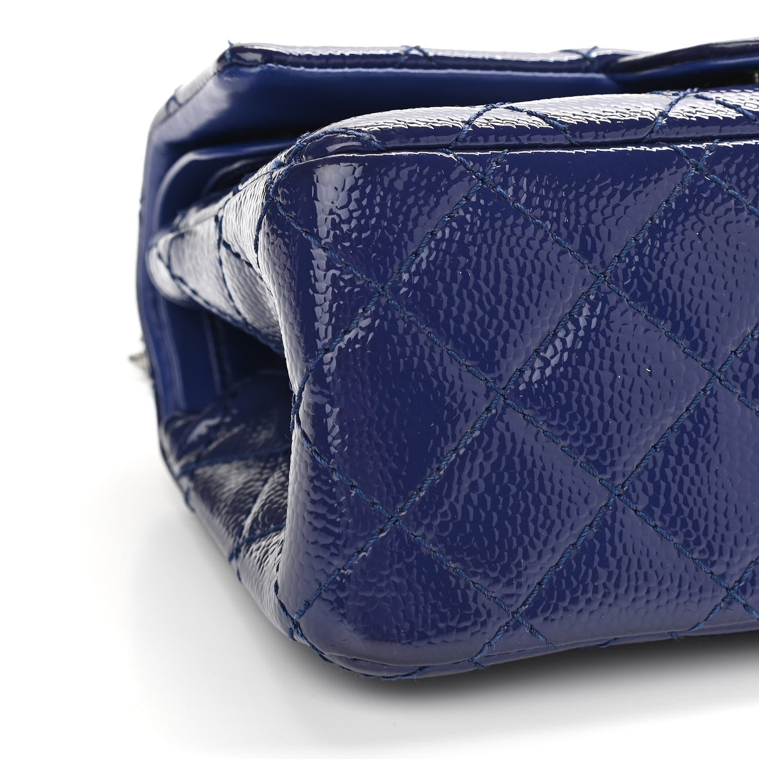 Chanel Caviar Patent 2.55 Reissue Flap 224 Blue 9 of 12