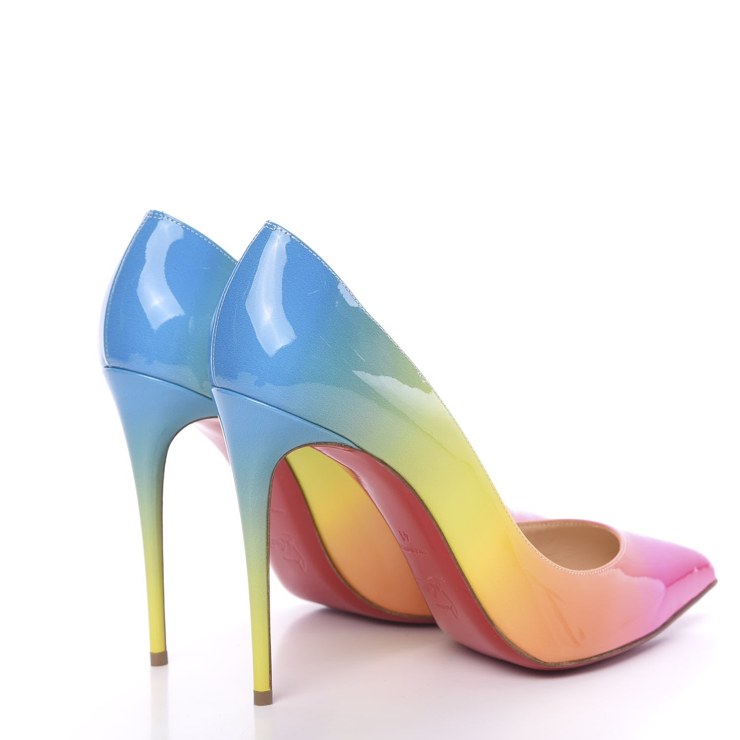 Christian Louboutin Patent Sunrise Pigalle Follies 100 Pumps 41 Multicolor 4 of 9