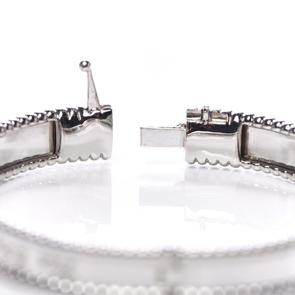 Van Cleef & Arpels 18K White Gold Perlee Signature Bangle Bracelet S 3 of 6
