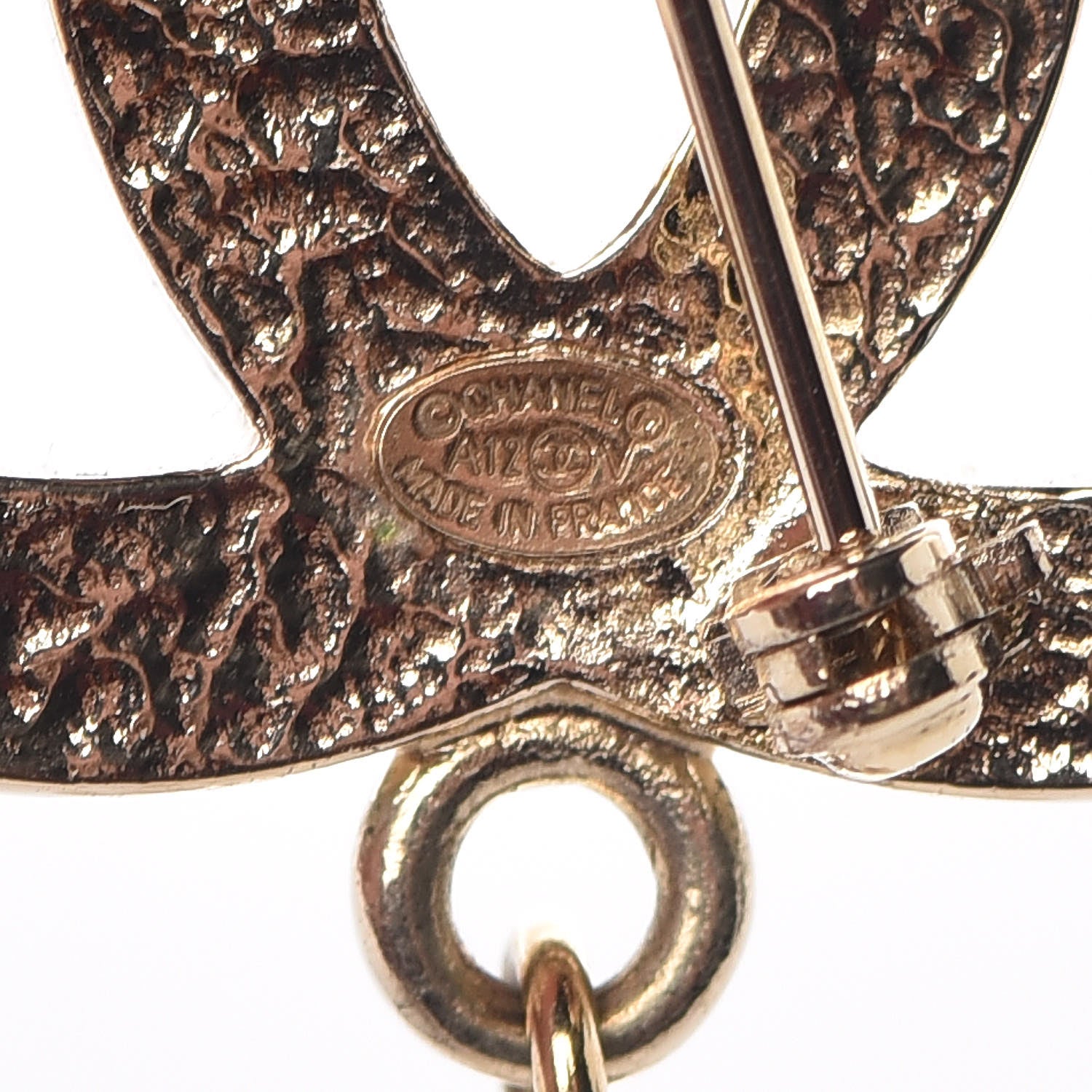 Chanel Pearl CC Drop Brooch Gold 4 of 4