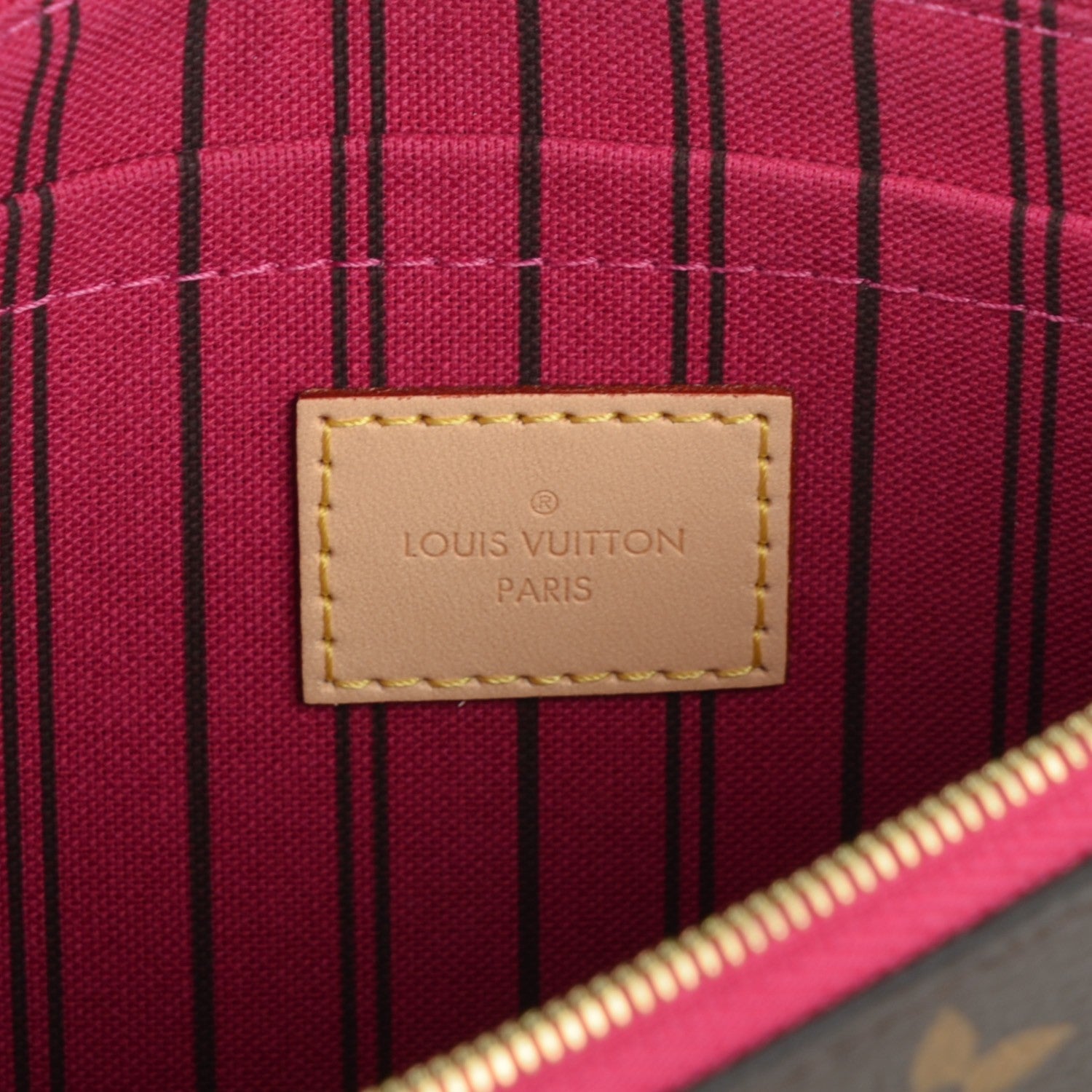 Louis Vuitton Monogram Neverfull MM GM Pochette Pivoine 6 of 8