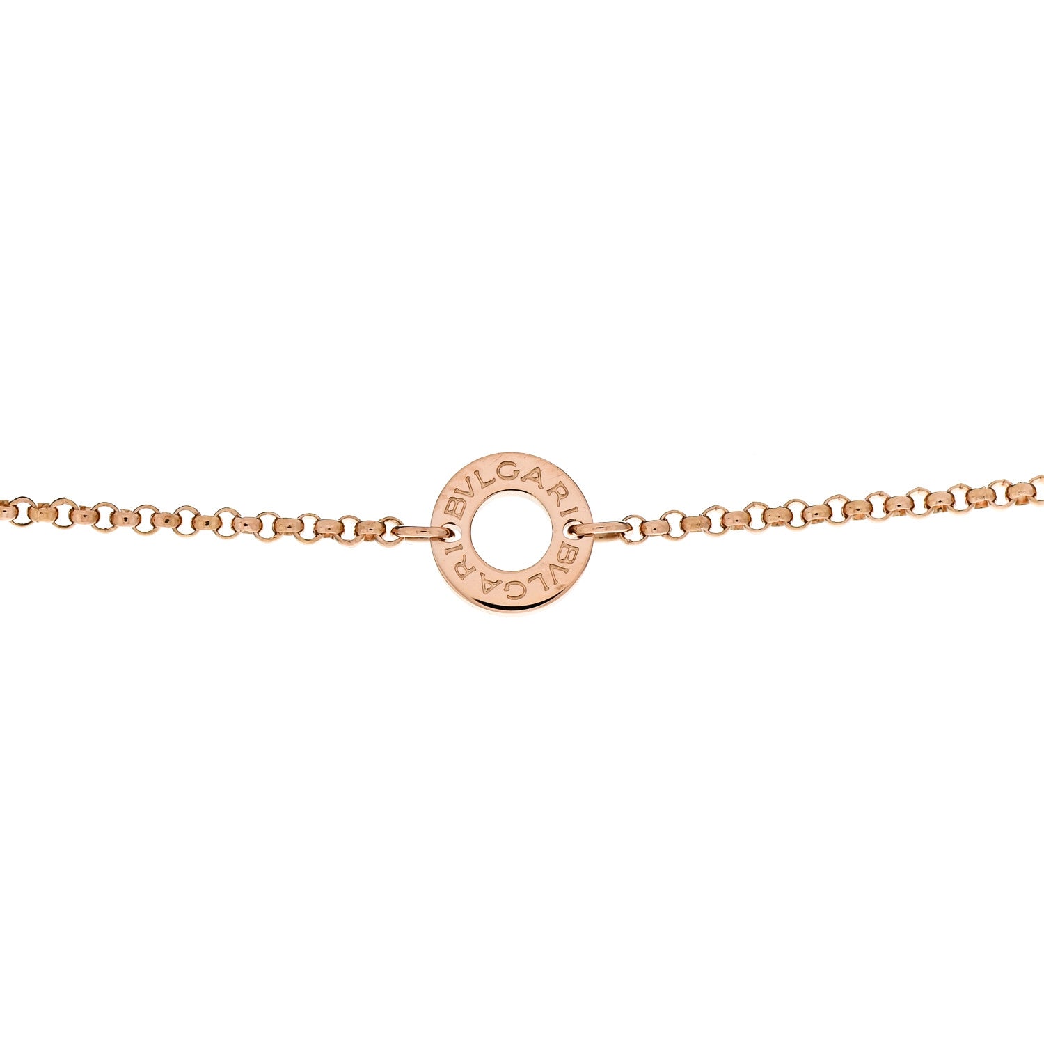 Bulgari 18K Rose Gold Diamond Small B.Zero1 Pave Pendant Necklace 4 of 8