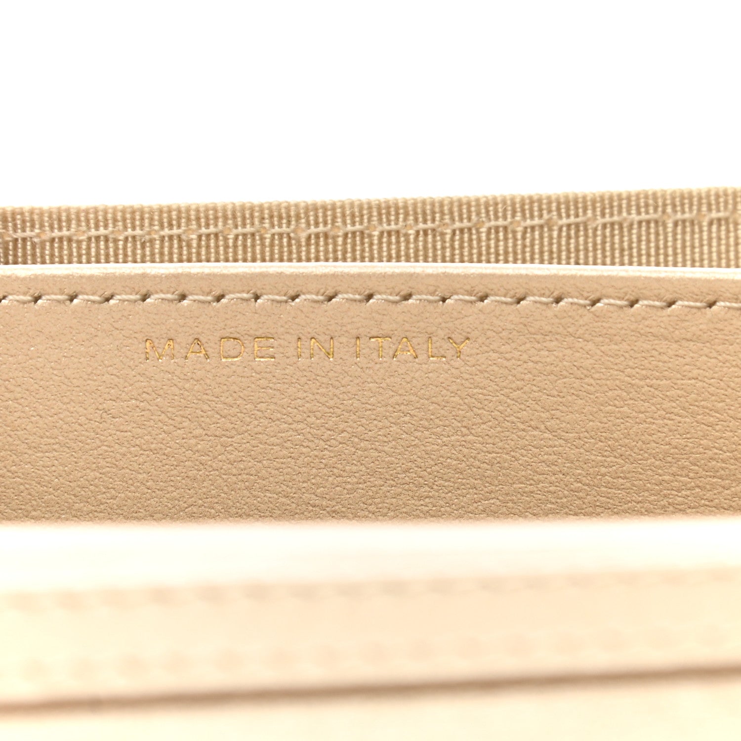 Chanel Metallic Lambskin Quilted Flap Card Holder On Chain Gold 8 of 11