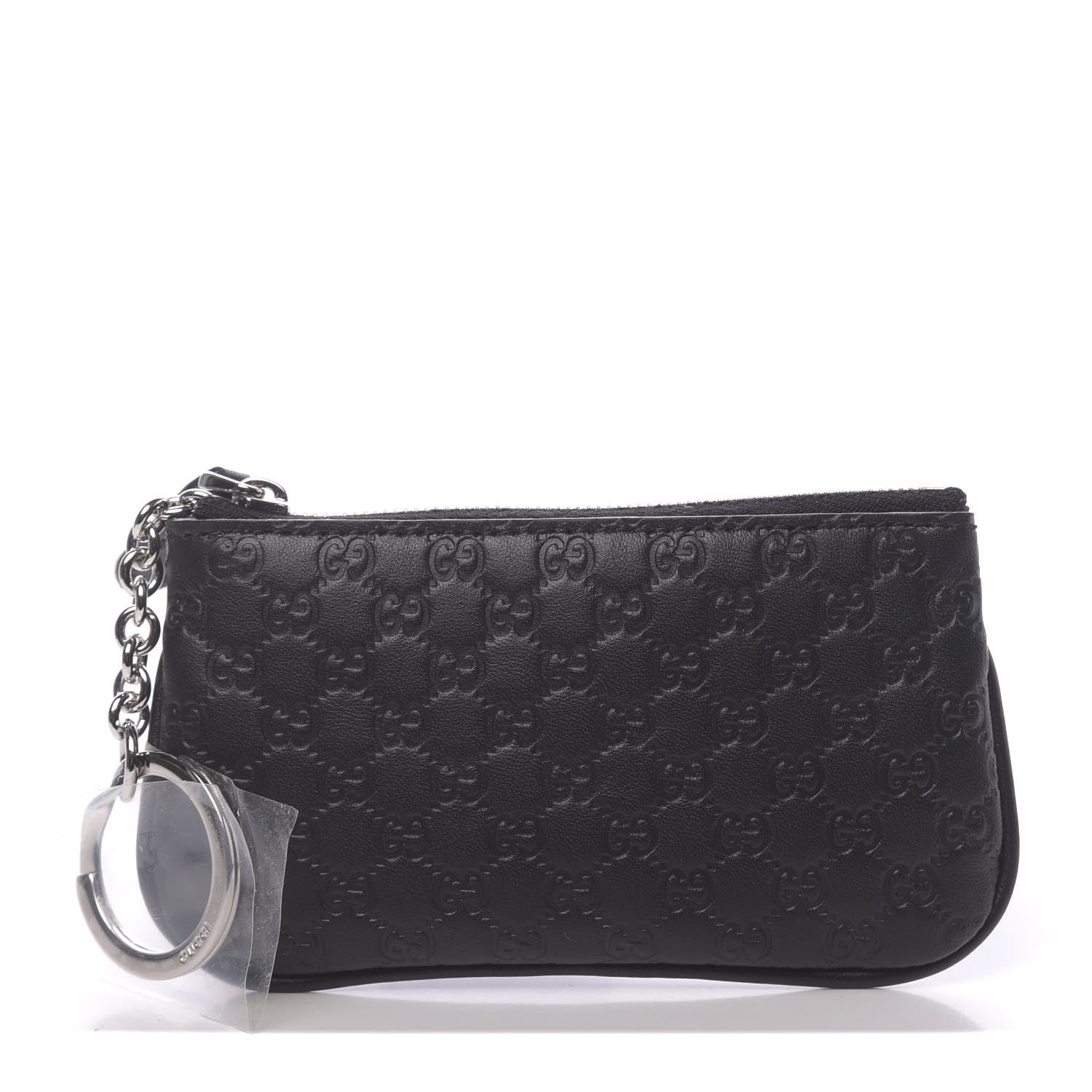 Gucci Microguccissima Key Ring Coin Case Black 1 of 8