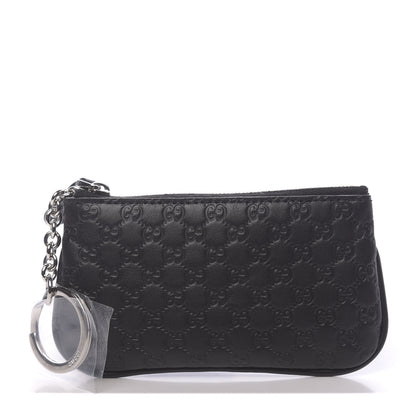 Gucci Microguccissima Key Ring Coin Case Black 1 of 8