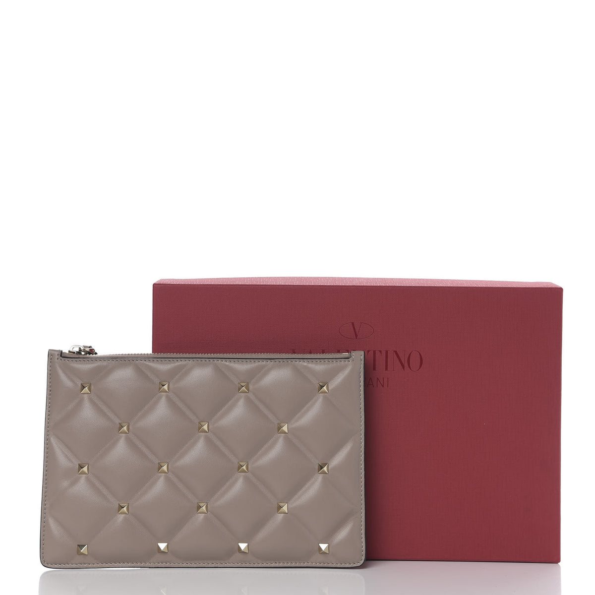 Valentino Garavani Nappa Small Candystud Zip Pouch Poudre 6 of 6