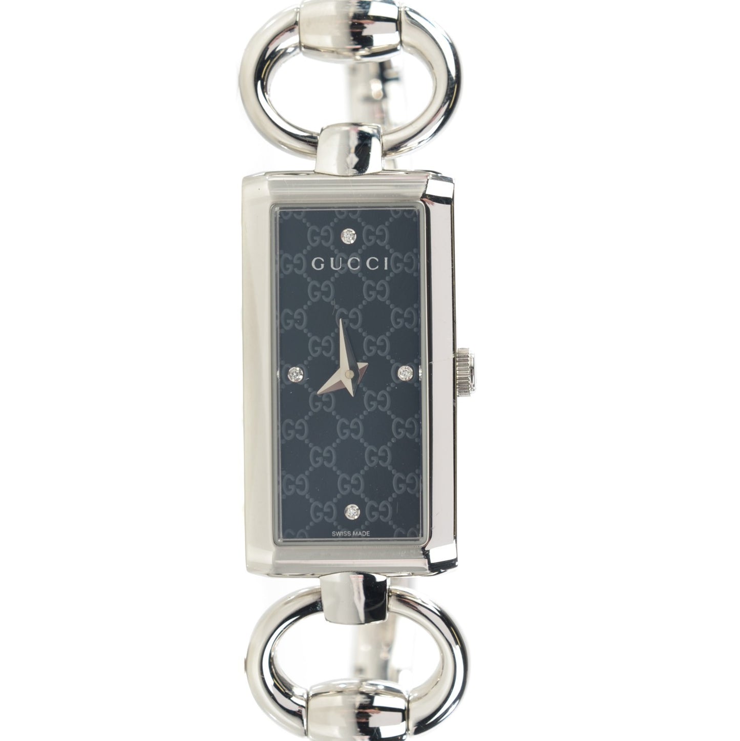 Stainless Steel Diamond 17mm Tornabuoni Quartz Watch Black