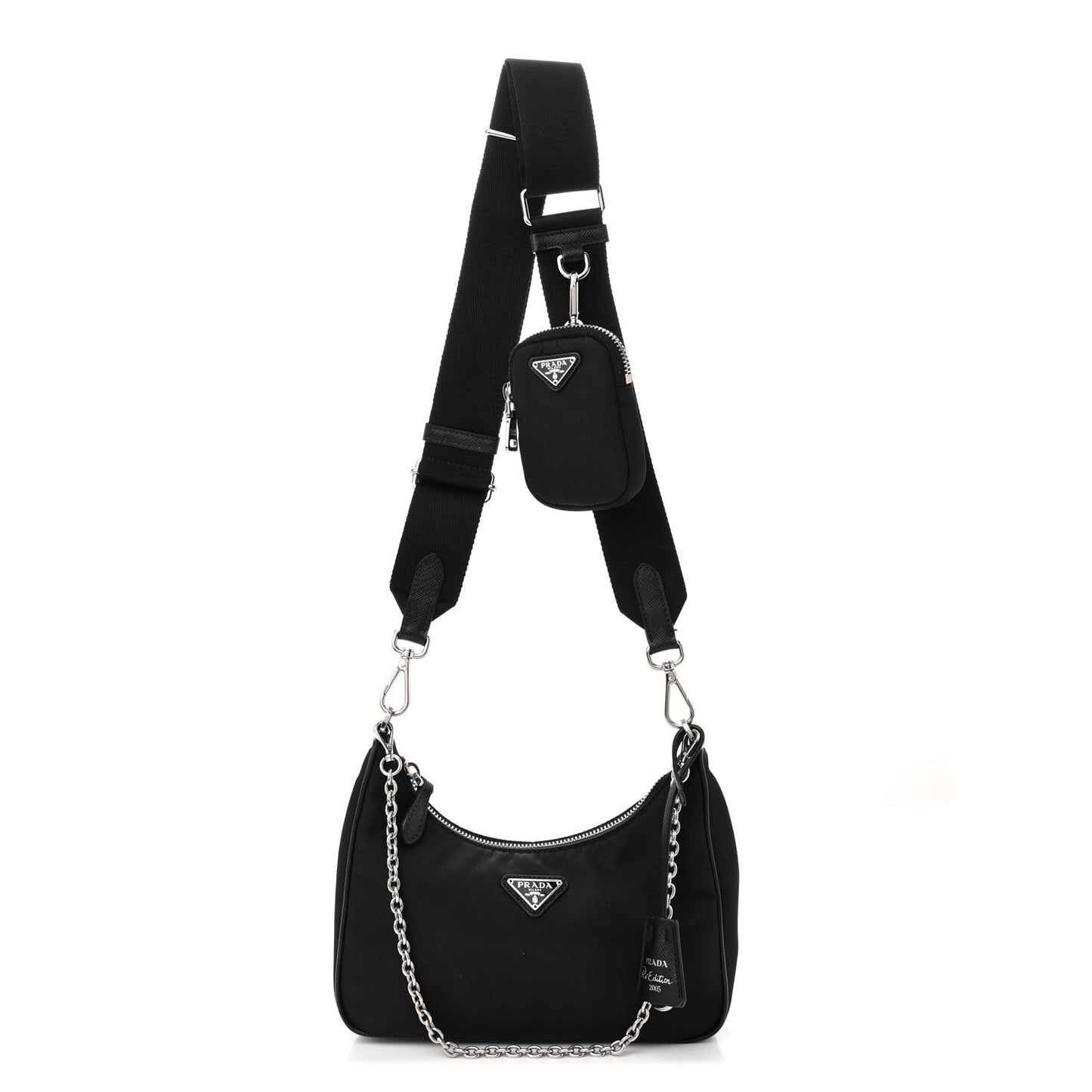 Nylon Re-Edition 2005 Shoulder Bag Black