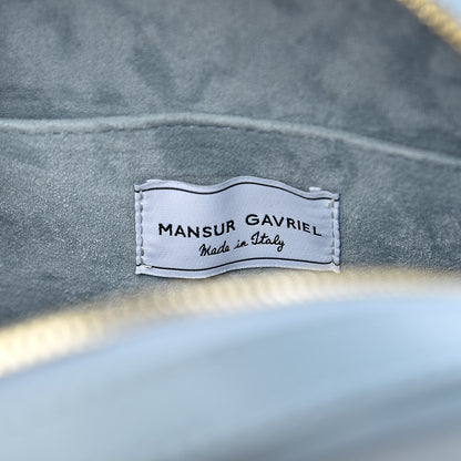 Mansur Gavriel Calfskin Circle Crossbody Bag Grey Blue 7 of 9