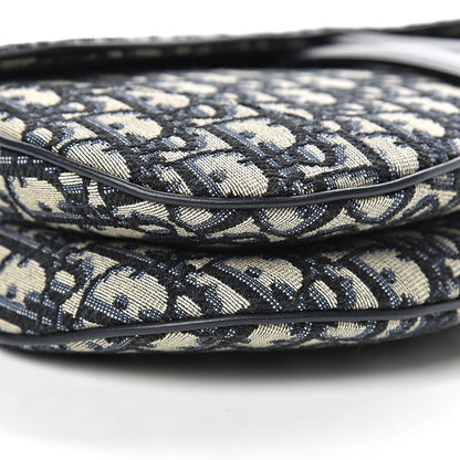 Christian Dior Oblique Saddle Bag Blue 8 of 9