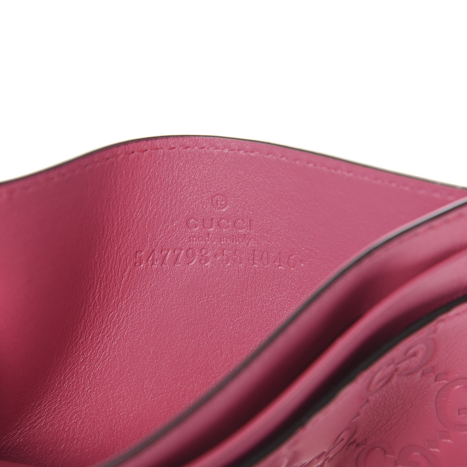Gucci X MLB Guccissima Signature NY Yankees Embroidered Card Holder Box Pink Blue Ivory 7 of 8