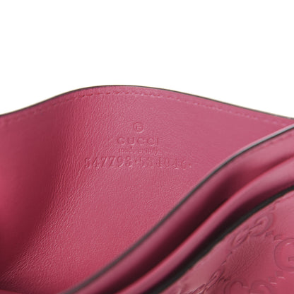 Gucci X MLB Guccissima Signature NY Yankees Embroidered Card Holder Box Pink Blue Ivory 7 of 8