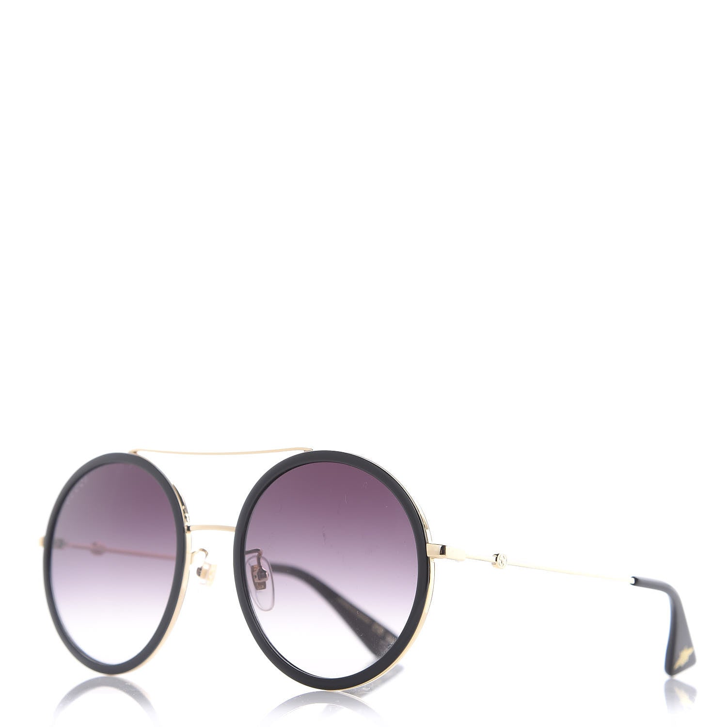 Gucci Round Frame Sunglasses GG0061S Black 1 of 6