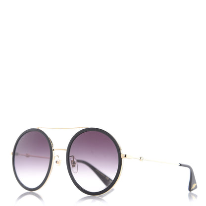 Gucci Round Frame Sunglasses GG0061S Black 1 of 6