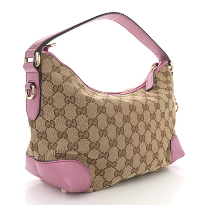 Gucci Monogram Small Heart Bit Charm Hobo Pink 3 of 12