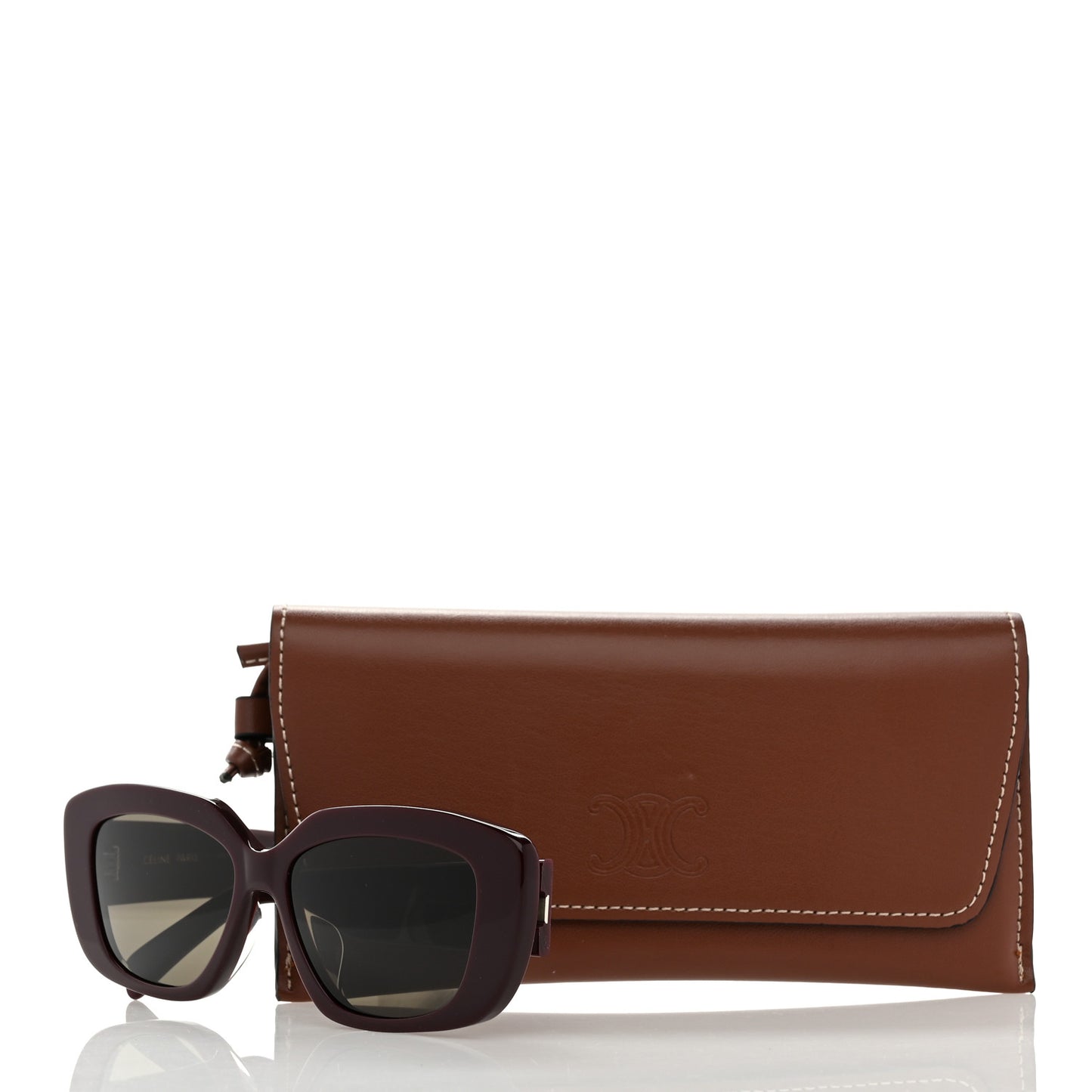 Acetate Triomphe Sunglasses CL40216U Burgundy