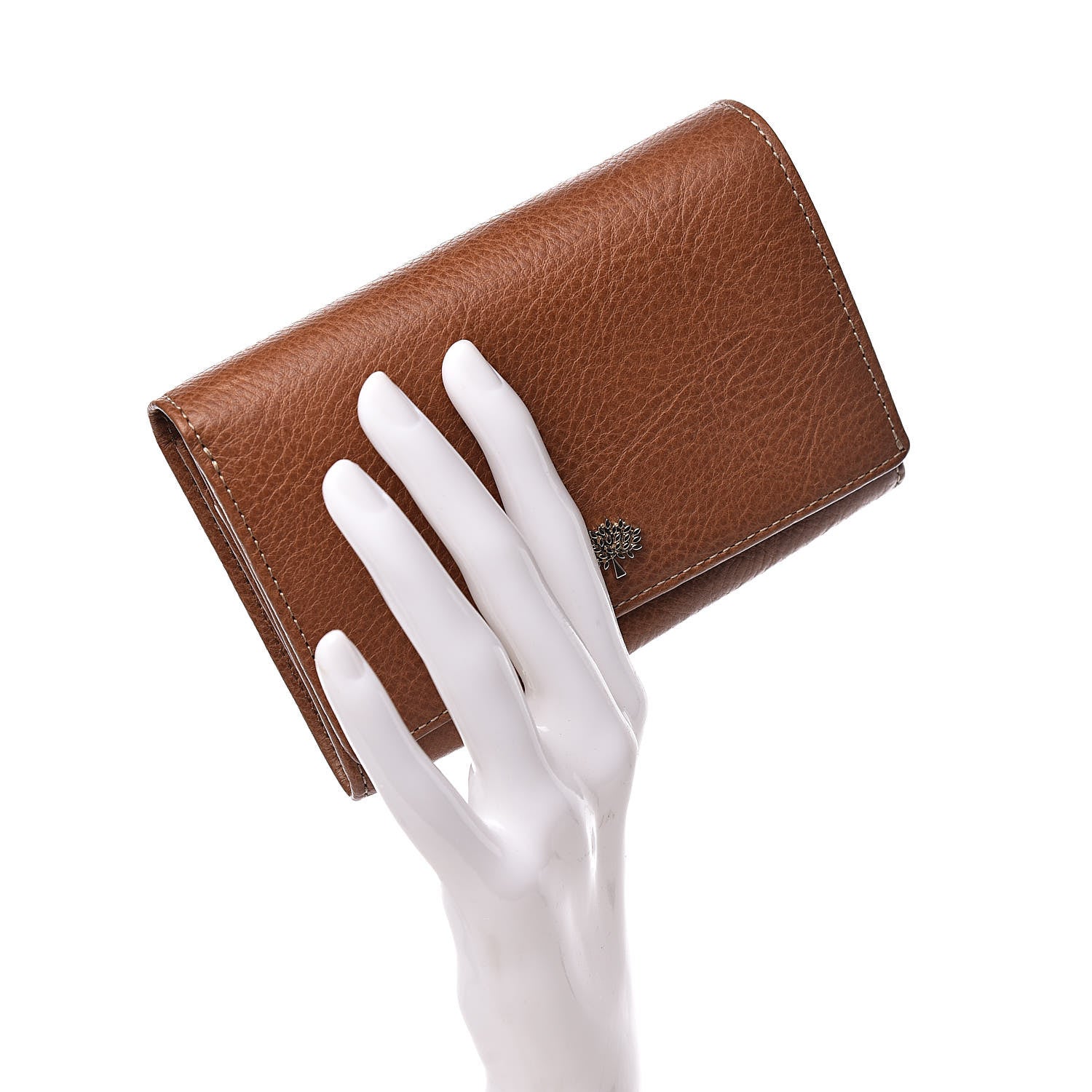 Mulberry Natural Calfskin Tree French Purse Wallet Oak 2 of 9